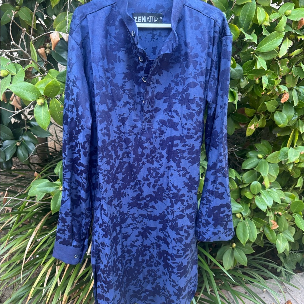 Navy Blue Custom Made Kurta Set Youth Age 10-12